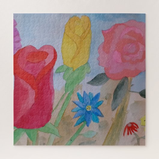 Zomerbloementuin puzzel (Verticaal)