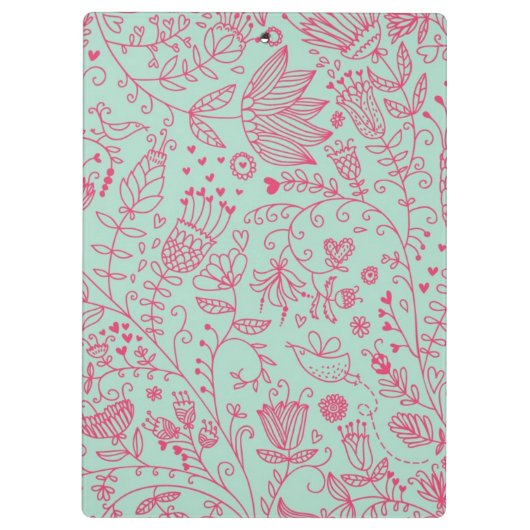 Zomerbloempatroon Klembord (Achterkant)