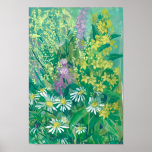 Zomerbloesem Wildbloemen Meadow Bloemen Bloemen Bl Poster