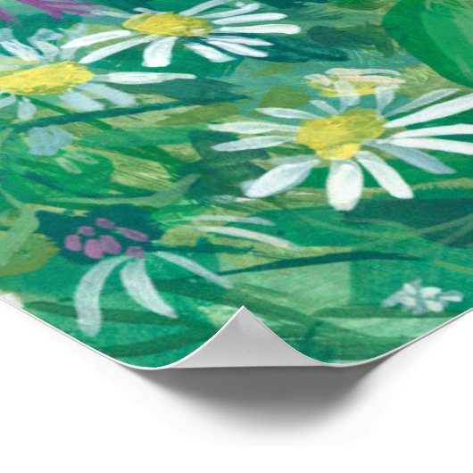 Zomerbloesem Wildbloemen Meadow Bloemen Bloemen Bl Poster (Hoek)