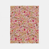  zomerboho wildbloem pampasgras fleece deken (Voorkant)