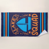 Zomerboot Lake Squad met Stripe Border Strandlaken (Voorkant)