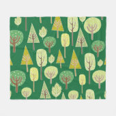 Zomerbos: Natuur geïnspireerd ontwerp Fleece Deken (Voorkant (Horizontaal))