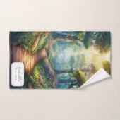  zomerbospad met naam bad handdoek (Handdoek)