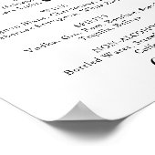 Zomerbries Bloem Bruiloftsdranken Menu  Poster (Hoek)