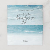 Zomerbruiloft door de blauw golvende zee ombre oce (Buitenkant ongevouwen)