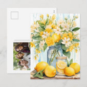 Zomercitroenbloesempot Feestdagenkaart (Voorkant / Achterkant)