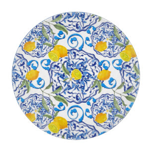 Zomercitrusvruchten, boho, bohaan, bloemMiddelland Snijplank