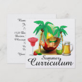 Zomercurriculum / Vakantie / Pensioenfeest Kaart (Voorkant / Achterkant)