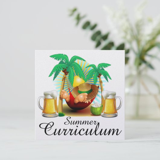 Zomercurriculumfeest Kaart (Staand voorkant)