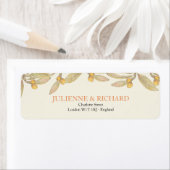 Zomerdag | Botanisch retouradres-etiket Etiket (Insitu)