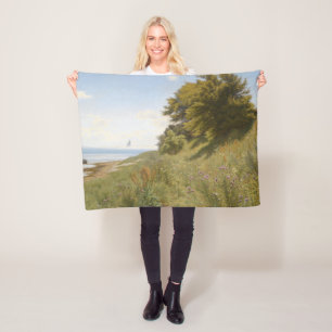 Zomerdag door het Zee (door Ludvig Kabell) Fleece Deken