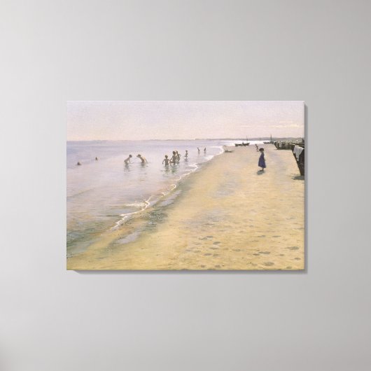zomerdag in de zuidkust van Skagen, 1884 Canvas Afdruk (Voorkant)
