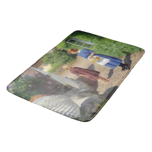 Zomerdag in Denemarken (moeder en dochter) Badmat (Gekanteld)