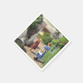 Zomerdag in Denemarken (moeder en dochter) Servet (Hoek)