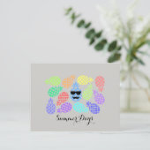 "Zomerdagen" Ananas Briefkaart (Staand voorkant)