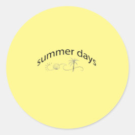 zomerdagen ronde sticker