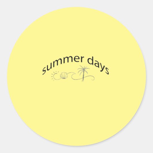 zomerdagen ronde sticker (Voorkant)