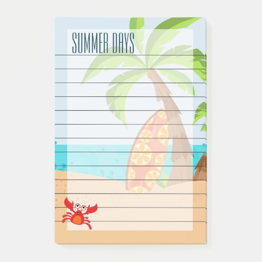 Zomerdagen, zand en Surf Post-it® Notes (Voorkant)
