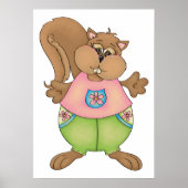 zomereekhoorn poster (Voorkant)