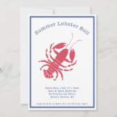 Zomerfeest kreeft kookuitnodiging kaart (Voorkant)