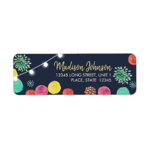 Zomerfeest Lampionnen Uitnodiging Etiket