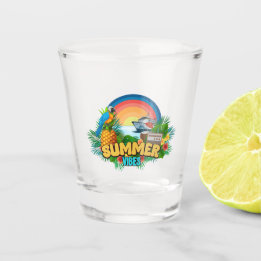 Zomerfeest op het strand shot glas