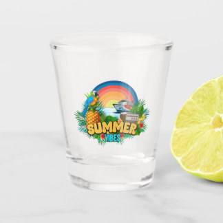 Zomerfeest op het strand shot glas