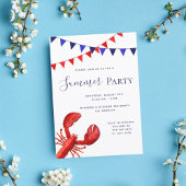 Zomerfeest rode kreeft strand buiten kaart