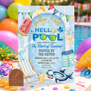 Zomerfeest voor kinderen Hallo Zwembad Tot ziens S Kaart