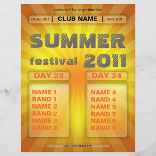 zomerfestival flyer