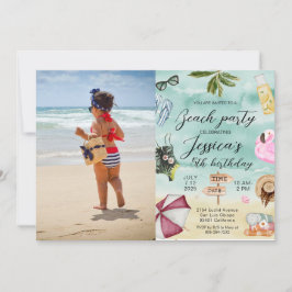 Zomerfoto Strand Verjaardagsfeest Kaart