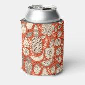 Zomerfruit Doodle Blikjeskoeler (Blikje Achterkant)