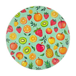 Zomerfruit Naadloos Ontwerp Snijplank