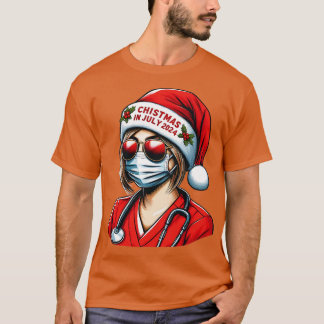 Zomergenezer verpleegkundigen Tropische Kerst 2024 T-shirt
