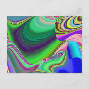 Zomergevoel, Abstracte 3D Rainbowart Briefkaart