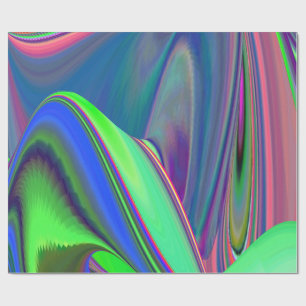 Zomergevoel, Abstracte 3D Rainbowart Cadeaupapier