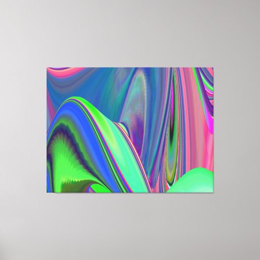 Zomergevoel, Abstracte 3D Rainbowart Canvas Afdruk (Voorkant)