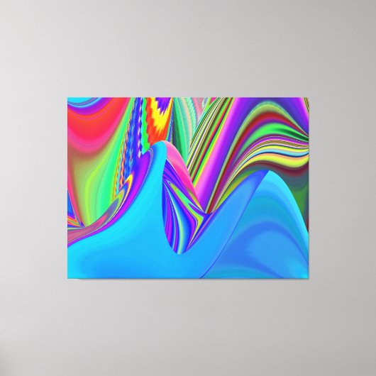 Zomergevoel, Abstracte 3D Rainbowart Canvas Afdruk (Voorkant)
