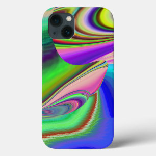 Zomergevoel, Abstracte 3D Rainbowart iPhone 13 Hoesje