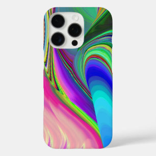 Zomergevoel, Abstracte 3D Rainbowart iPhone 16 Pro Hoesje
