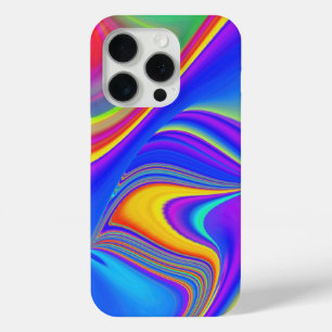 Zomergevoel, Abstracte 3D Rainbowart iPhone 15 Pro Case
