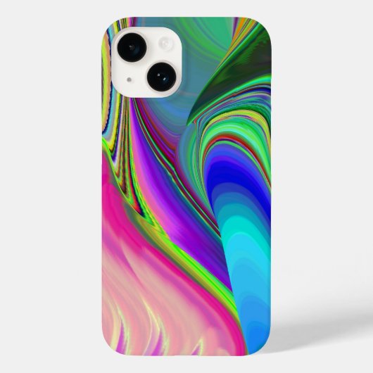 Zomergevoel, Abstracte 3D Rainbowart Case-Mate iPhone Case (Achterkant)