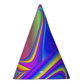 Zomergevoel, Abstracte 3D Rainbowart Feesthoedjes (Rechts)