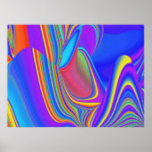 Zomergevoel, Abstracte 3D Rainbowart Poster (Voorkant)