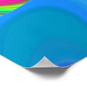 Zomergevoel, Abstracte 3D Rainbowart Poster (Hoek)