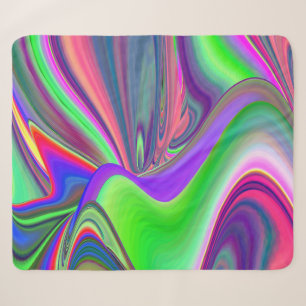 Zomergevoel, Abstracte 3D Rainbowart Sherpa Deken