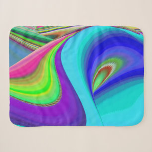 Zomergevoel, Abstracte 3D Rainbowart Sherpa Deken