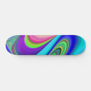 Zomergevoel, Abstracte 3D Rainbowart Skateboard