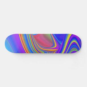 Zomergevoel, Abstracte 3D Rainbowart Skateboard